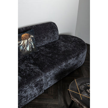 Sofa – creme Oberfläche, Stoffbezug, Longchair Pouf – Lujo | PTMD