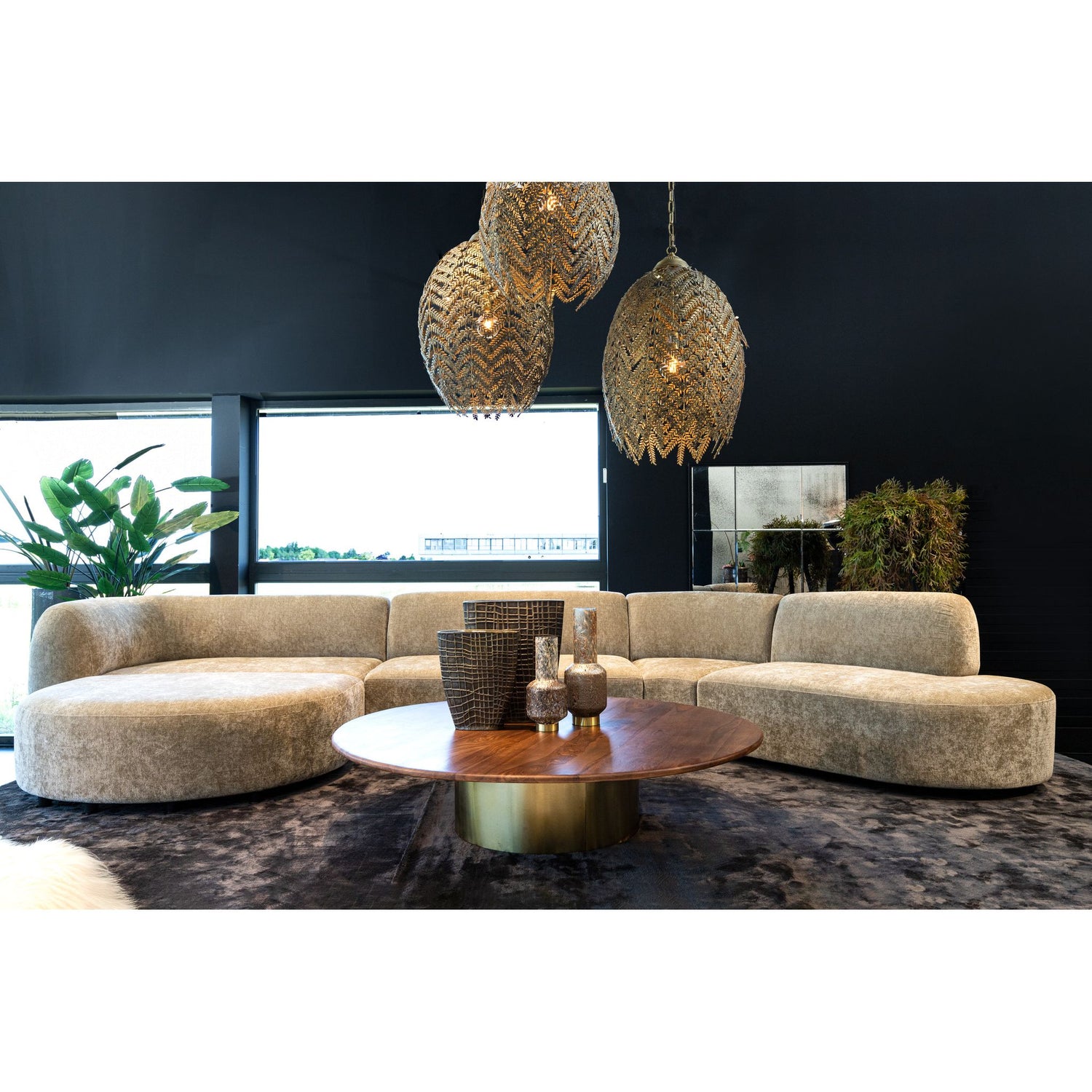 Sofa – creme Oberfläche, Stoffbezug, Zweisitzer Modul – Lujo | PTMD