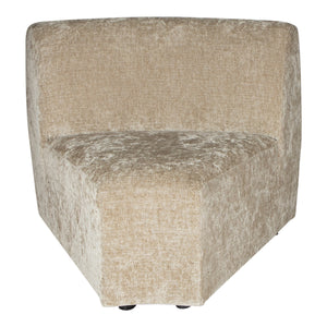 Ecksofa – creme Oberfläche, Stoffbezug, Eckelement Modul – Lujo | PTMD