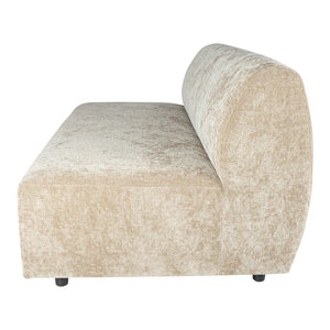Sofa – creme Oberfläche, Stoffbezug, Zweisitzer Modul – Lujo | PTMD