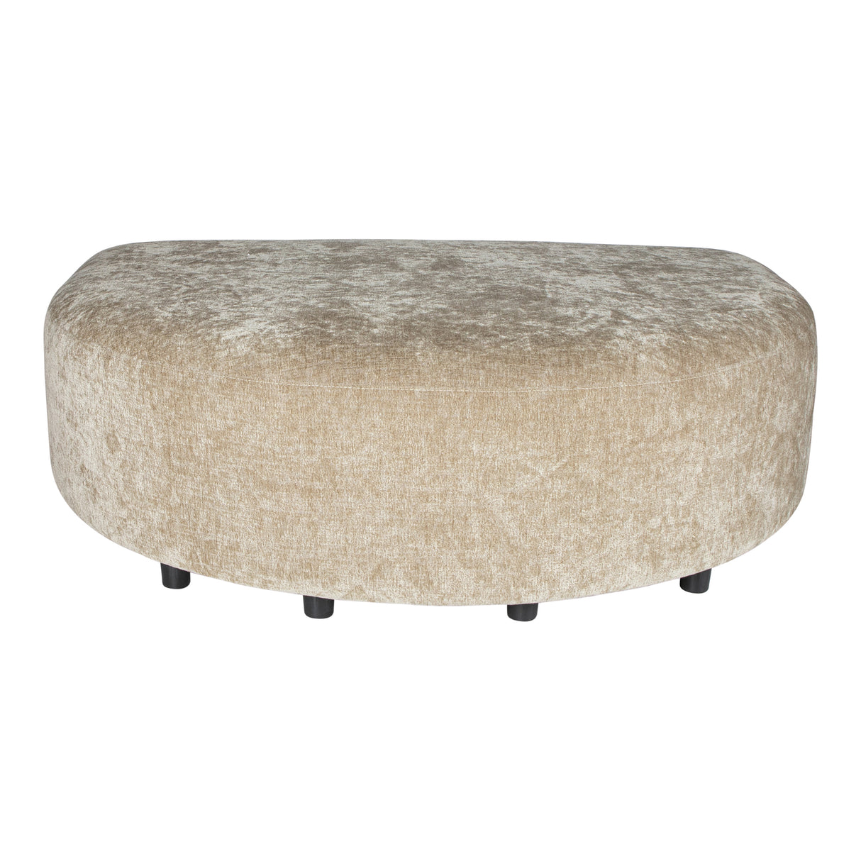 Sofa – creme Oberfläche, Stoffbezug, Longchair Pouf – Lujo | PTMD