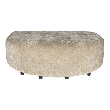 Sofa – creme Oberfläche, Stoffbezug, Longchair Pouf – Lujo | PTMD