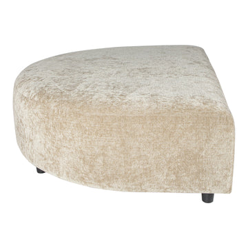Sofa – creme Oberfläche, Stoffbezug, Longchair Pouf – Lujo | PTMD