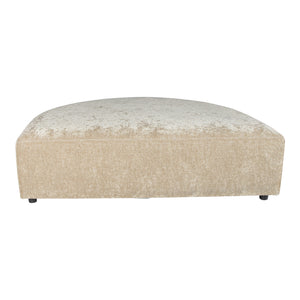 Sofa – creme Oberfläche, Stoffbezug, Longchair Pouf – Lujo | PTMD