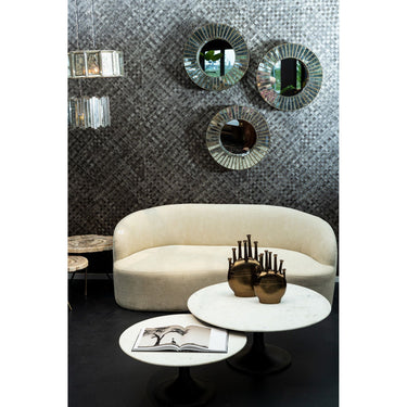 Sofa mit Nanci - Stoff, 3 - Sitzer - Design, ergonomische Form – Bohne 9901 | PTMD - Esszett Luxury | Stilvolles Wohnen mit Charakter