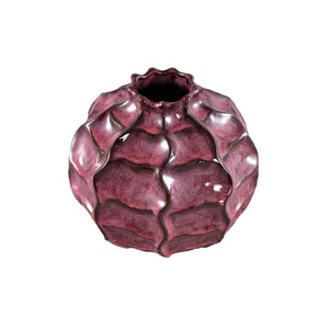 Vase - Evy's Red Ceramic Vase 22.0 x 22.0 x 21.0 cm