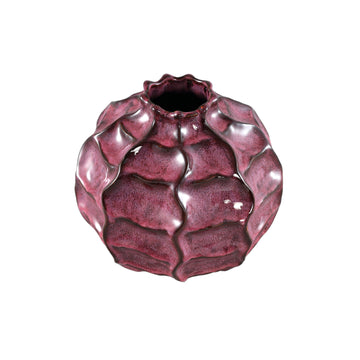 Vase – Rote Farbe, Keramik Material, Runde Form – Evys | PTMD