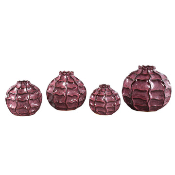 Vase – Rote Farbe, Keramik Material, Runde Form – Evys | PTMD