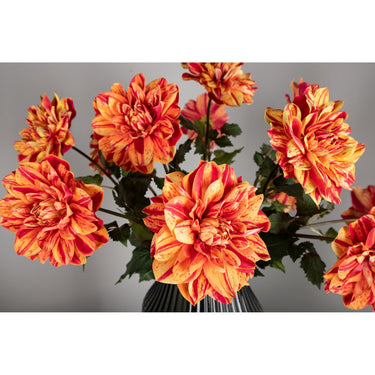 Kunstblume aus Polyester mit Dahlienblüte & zweifarbigen Blättern – Dahlia Flower | PTMD - Esszett Luxury | Stilvolles Wohnen mit Charakter