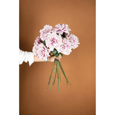 Kunstblume aus Polyester & Stoff mit Rosen - Spray & Blattdetail – Rose Flower | PTMD - Esszett Luxury | Stilvolles Wohnen mit Charakter