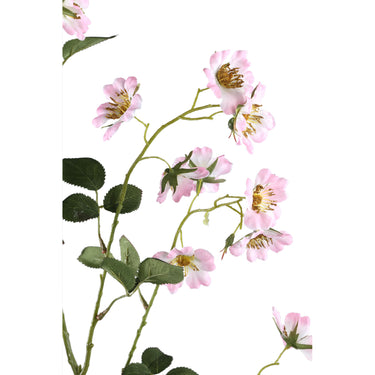 Kunstblume aus Polyester & Stoff mit Wildrosen - Spray & Blattdetail – Rose Flower | PTMD - Esszett Luxury | Stilvolles Wohnen mit Charakter
