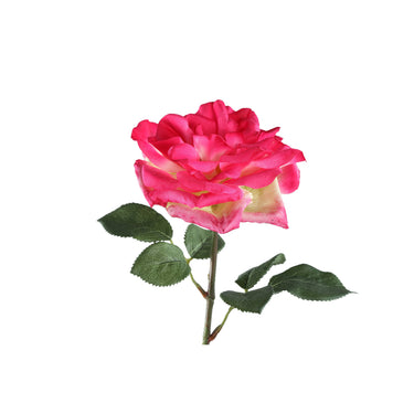 Kunstblume aus Polyester & Stoff mit Rosenspray und Blattdetails – Rose Flower | PTMD - Esszett Luxury | Stilvolles Wohnen mit Charakter