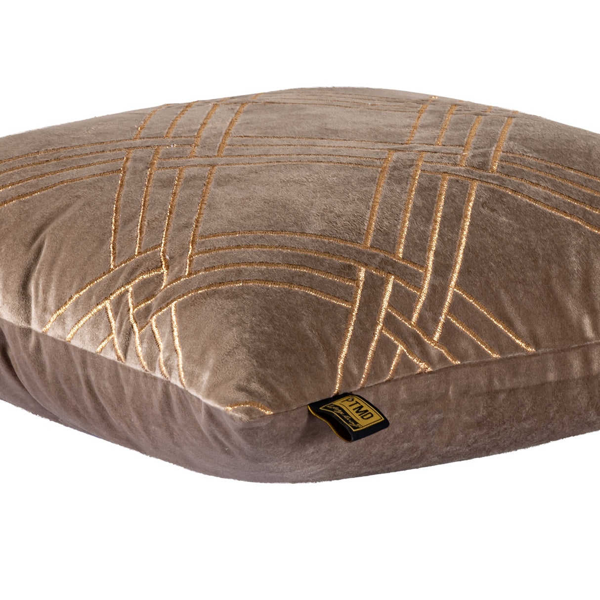 Kissen aus Samt mit Ziersteppung samtiger Haptik feiner Struktur & handveredeltem Finish – Cerine | PTMD - Esszett Luxury | Stilvolles Wohnen mit Charakter