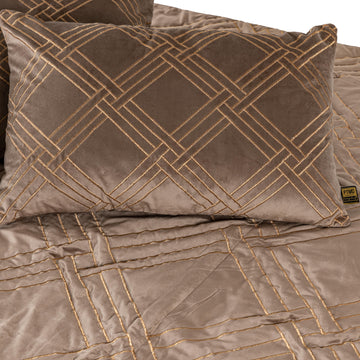 Kissen aus Samt mit Ziersteppung samtiger Haptik feiner Struktur & handveredeltem Finish – Cerine | PTMD - Esszett Luxury | Stilvolles Wohnen mit Charakter