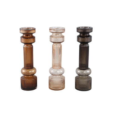 Kerzenhalter aus Glas mit Klardesign L – Fadri | PTMD - Esszett Luxury | Stilvolles Wohnen mit Charakter