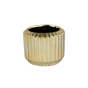 Keramiktopf - Collette Gold 12.0 x 12.0 x 8.0 cm - Esszett Luxury | Stilvolles Wohnen mit Charakter