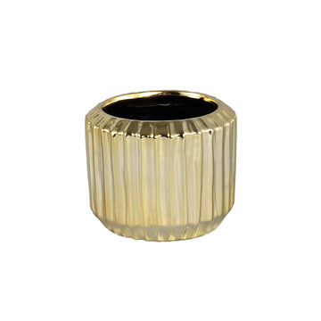 Keramiktopf - Collette Gold 12.0 x 12.0 x 8.0 cm - Esszett Luxury | Stilvolles Wohnen mit Charakter