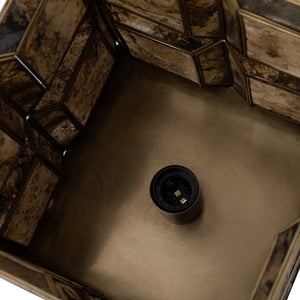 Tischlampe aus Messing mit Steinfurnier, antikes Design, dekorative Struktur – Layra | PTMD - Esszett Luxury | Stilvolles Wohnen mit Charakter