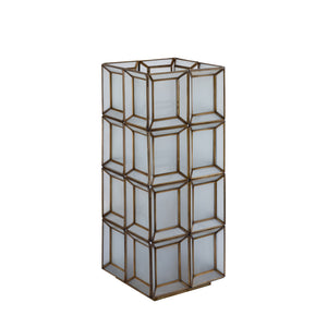 Tischlampe aus Milchglas, antikes Design, dekorative Struktur – Layra | PTMD - Esszett Luxury | Stilvolles Wohnen mit Charakter