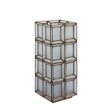 Tischlampe aus Milchglas, antikes Design, dekorative Struktur – Layra | PTMD - Esszett Luxury | Stilvolles Wohnen mit Charakter