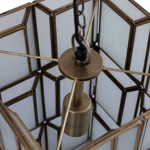 Hängelampe aus Milchglas, antikes Design, dekorative Struktur – Layra | PTMD - Esszett Luxury | Stilvolles Wohnen mit Charakter