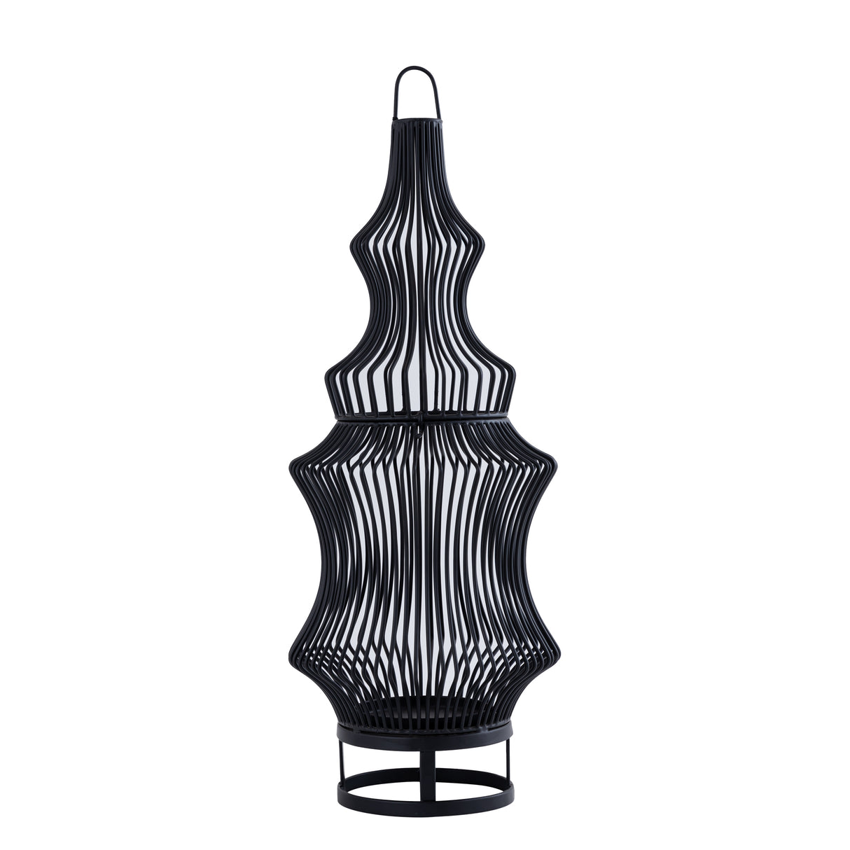 Kerzenhalter Schwarz aus Eisen mit rundem Drahtdesign – Tobin | PTMD - Esszett Luxury | Stilvolles Wohnen mit Charakter