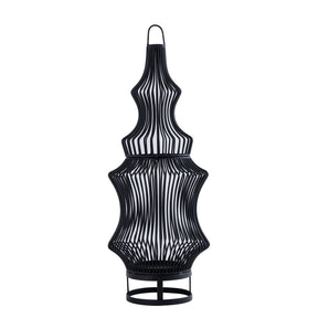 Kerzenhalter Schwarz aus Eisen mit rundem Drahtdesign – Tobin | PTMD - Esszett Luxury | Stilvolles Wohnen mit Charakter