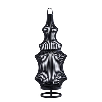 Kerzenhalter Schwarz aus Eisen mit rundem Drahtdesign – Tobin | PTMD - Esszett Luxury | Stilvolles Wohnen mit Charakter