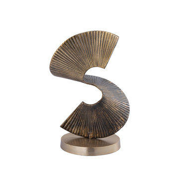 Aluminum ribbed spiral statue with decorative handcrafted finish – Manoa | PTMD
