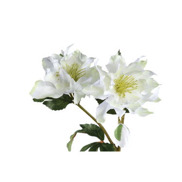 Rosenblume – Weiße Rose, 2 Knospen, Eisenmetall, Polyesterstoff | PTMD
