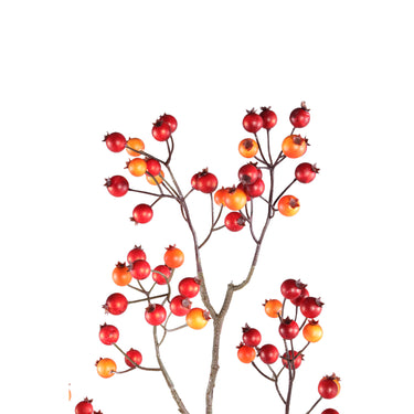 Kunstzweig aus Kunststoff & Metall mit Hagebutten und verzweigter Struktur – Berry Plant | PTMD - Esszett Luxury | Stilvolles Wohnen mit Charakter