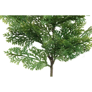 Artificial Twig - Green Juniper Branch Spray, Polyester, Coated Surface | PTMD