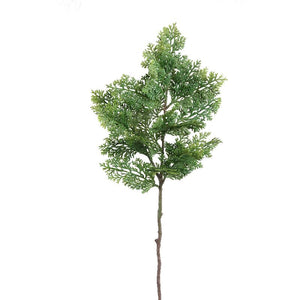 Artificial Twig - Green Juniper Branch Spray, Polyester, Coated Surface | PTMD