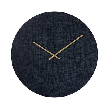 Wall Clock - Iron Metal, Round Design, Square Texture, Handmade, Black, L – Emmett | PTMD