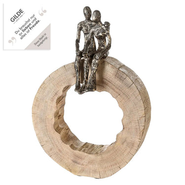 Skulptur – Liebevolle Verbundenheit, Zeitlose Symbolik, Bronzeakzente, 39 cm - Together | Gilde