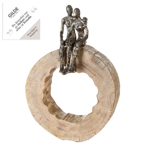 Skulptur – Liebevolle Verbundenheit, Zeitlose Symbolik, Bronzeakzente, 39 cm - Together | Gilde