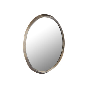 Spiegel – Unregelmäßiges Design, Runde Form, Aluminium Material, Gold, S – Limera | PTMD