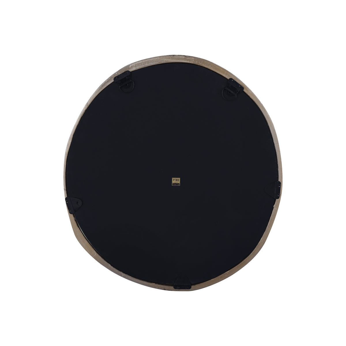 Wall Mirror - Cast Aluminum Metal, Round Shape, Irregular Edge, Handmade, Gold, S – Limera | PTMD