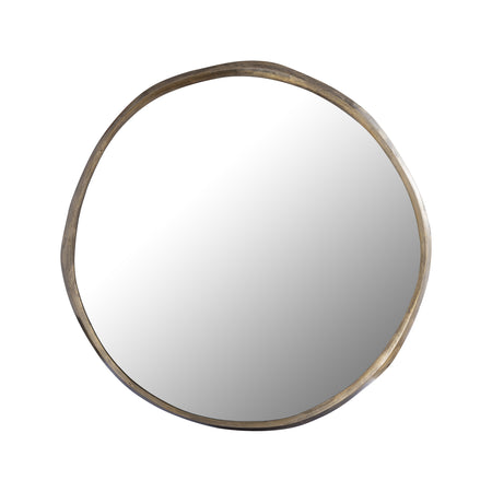 Aluminum wall mirror with a round design & irregular frame L – Limera | PTMD image