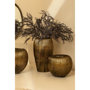Wall Mirror - Cast Aluminum Metal, Round Shape, Irregular Edge, Handmade, Gold, S – Limera | PTMD