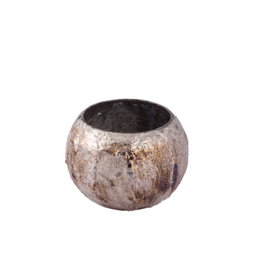 Glass tealight holder, teardrop design, glossy finish S – Inanna | PTMD