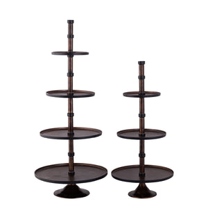 Etagere – Aluminium, Runde Form, Mehrstufiges Design, Kupfer, S – Glinda | PTMD