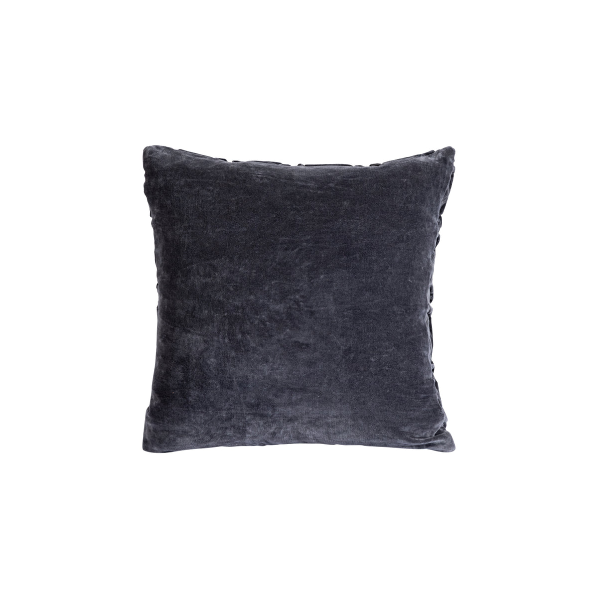 Square cushion made of structured fabric with soft filling in gray M – Nasim | PTMD
