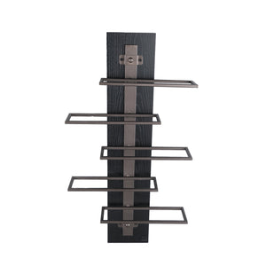 Weinregal – Eisen, Wandmontage, Ebenen-Design, braun, 5 Flaschen, S – Brendan | PTMD