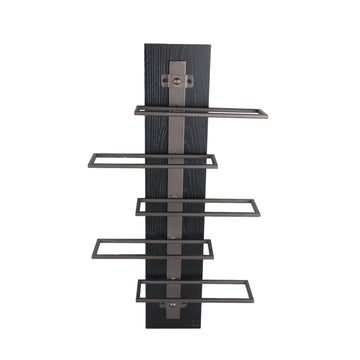 Weinregal – Eisen, Wandmontage, Ebenen-Design, braun, 5 Flaschen, S – Brendan | PTMD