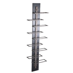 Weinregal – Eisen, Wandmontage, Ebenen-Design, braun, 9 Flaschen, L – Brendan | PTMD