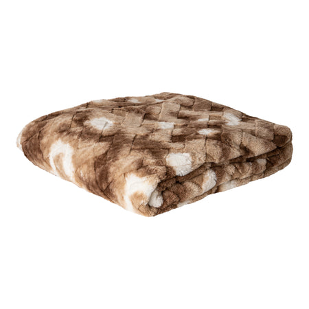 Faux Fur Blanket with Soft Touch, Rectangular Design, and Hand-Finished Craftsmanship L – Geraldine | PTMD image