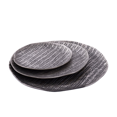 Dekoschale – Silber Farbe, Aluminium Material, Streifen Muster, S – Grail | PTMD