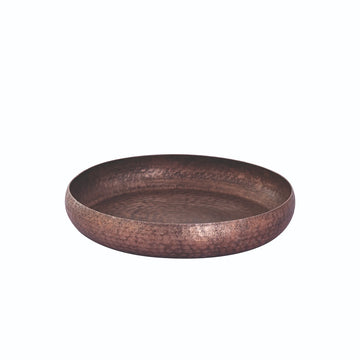 Round hammered aluminum bowl in copper, S – Bunty| PTMD