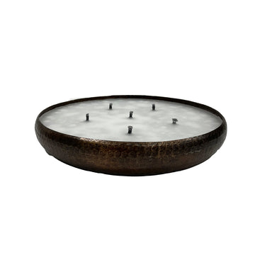 Round hammered aluminum bowl in copper, S – Bunty| PTMD